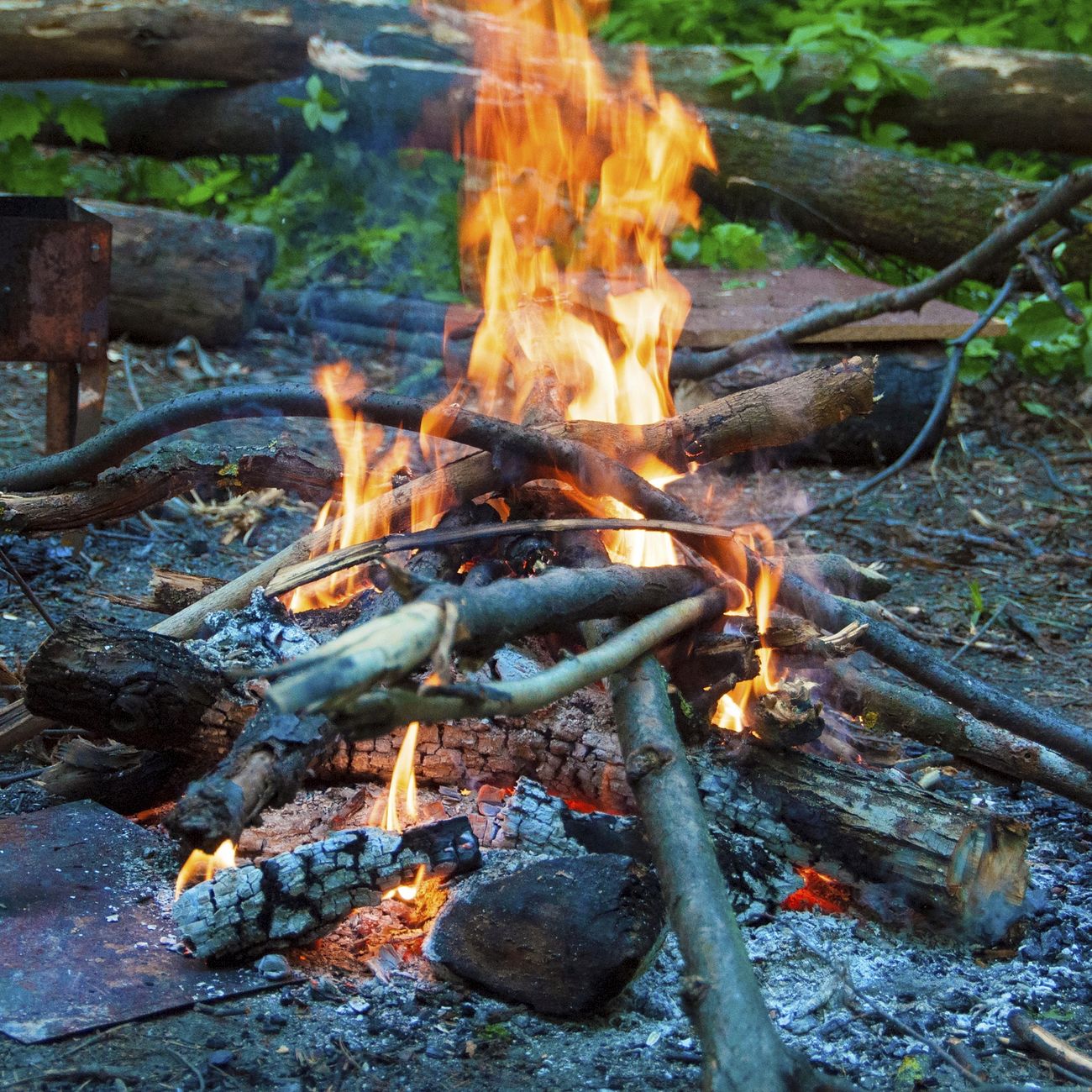 Campfire. Original public domain image